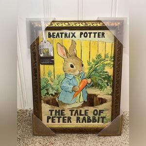 Marmont Hill Framed Wall Art 11 By 14 “ Peter Rabbit RARE Beatrix Potter